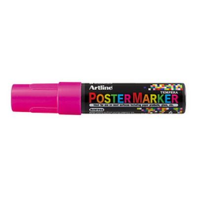 Marker pentru poster ARTLINE, corp plastic, varf rotund 6mm - roz fluorescent