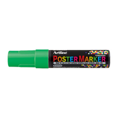 Marker pentru poster ARTLINE, corp plastic, varf rotund 6mm - verde fluorescent