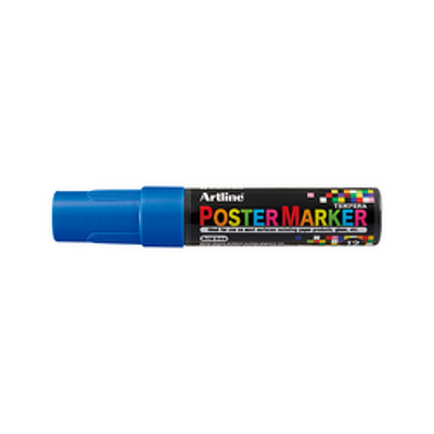 Marker pentru poster ARTLINE, corp plastic, varf tesit 12mm - albastru