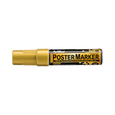 Marker pentru poster ARTLINE, corp plastic, varf tesit 12mm - auriu