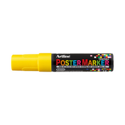 Marker pentru poster ARTLINE, corp plastic, varf tesit 12mm - galben