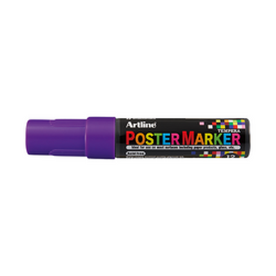 Marker pentru poster ARTLINE, corp plastic, varf tesit 12mm - mov