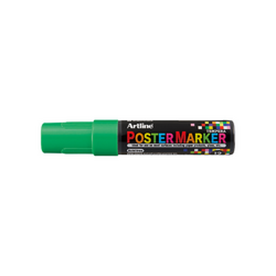 Marker pentru poster ARTLINE, corp plastic, varf tesit 12mm - verde fluorescent