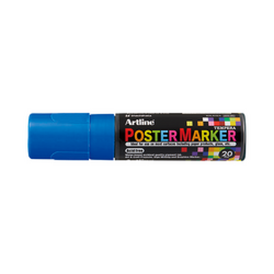 Marker pentru poster ARTLINE, corp plastic, varf tesit 20mm - albastru