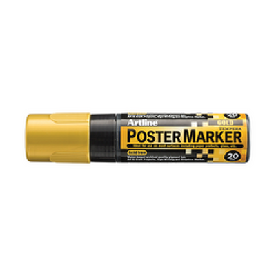 Marker pentru poster ARTLINE, corp plastic, varf tesit 20mm - auriu