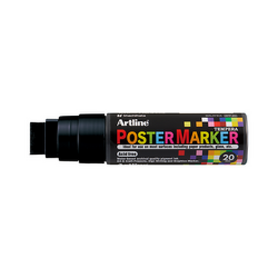 Marker pentru poster ARTLINE, corp plastic, varf tesit 20mm - negru