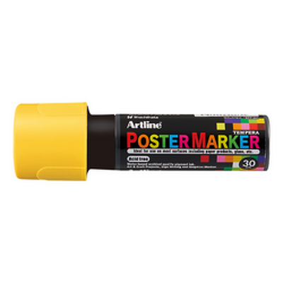 Marker pentru poster ARTLINE, corp plastic, varf tesit 30mm - galben