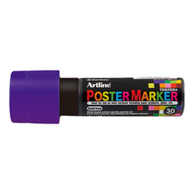 Marker pentru poster ARTLINE, corp plastic, varf tesit 30mm - mov