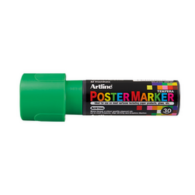 Marker pentru poster ARTLINE, corp plastic, varf tesit 30mm - verde fluorescent