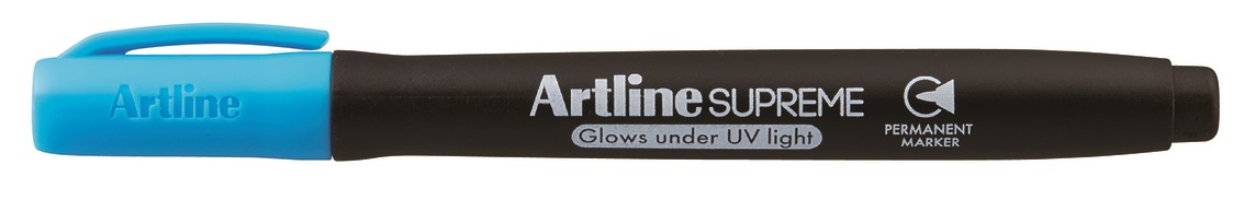 Marker permanent cu varf rotund 1.0mm, straluceste in lumina UV - albastru, Artline