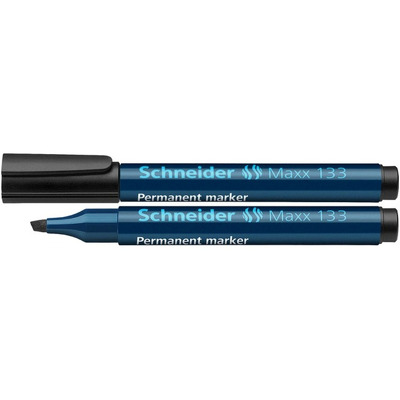 Marker permanent negru varf tesit 1 4mm - Schneider