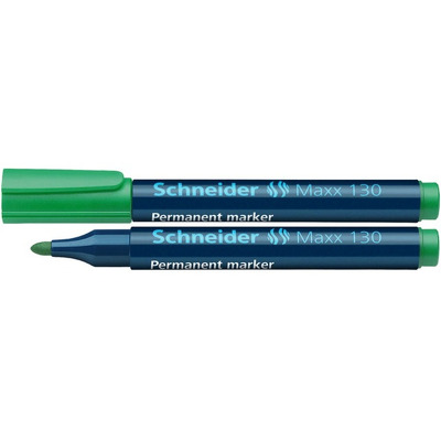 Marker permenent varf rotund 1-3mm - verde, Scheneider