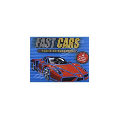 Fast Cars - carte cu sabloane (6 supermasini de desenat dupa sablon)