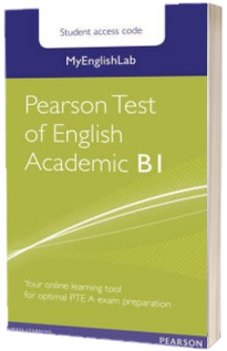 MyEnglishLab Pearson Test of English Academic B1 Standalone. Student Access Card