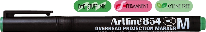 OHP Permanent marker Artline 854, varf mediu - 1.0mm - verde