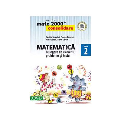 Mate 2000. Matematica CONSOLIDARE, culegere de exercitii probleme si teste, pentru clasa a II-a