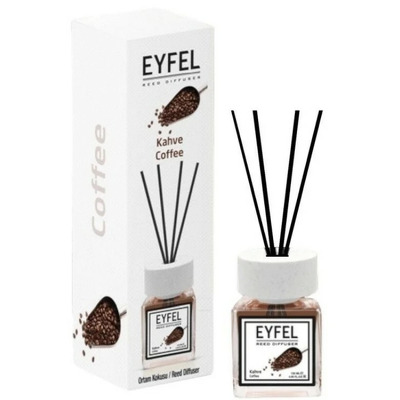 Parfum - odorizant de camera cu betisoare din ratan, Eyfel, aroma Cafea, 120 ml