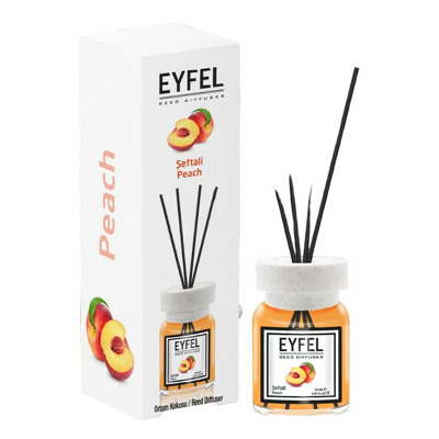 Parfum - odorizant de camera cu betisoare din ratan, Eyfel, aroma Piersica, 120 ml