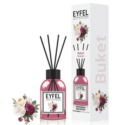 Parfum - odorizant de camera cu betisoare din ratan, Eyfel, Buchet, 120 ml