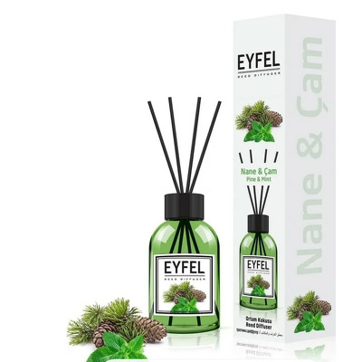 Parfum - odorizant de camera cu betisoare din ratan, Eyfel, Pin cu Menta, 120 ml