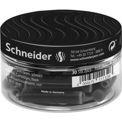 Patroane SCHNEIDER, 30buc/borcan cu capac plastic - cerneala neagra