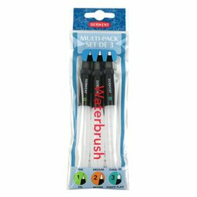 Pensula cu rezervor de apa Professional, 3 buc/set, diferite tipuri de varf