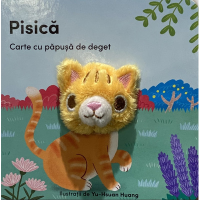 Pisica - carte cu papusa de deget