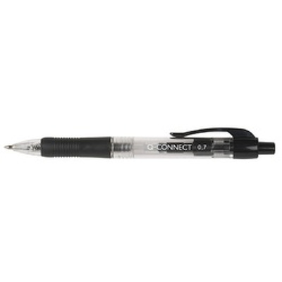 Pix cu mecanism, rubber grip, varf 0.7 mm, negru