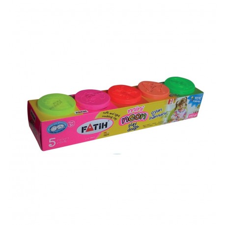 Plastilina usoara neon 5x50g Fatih