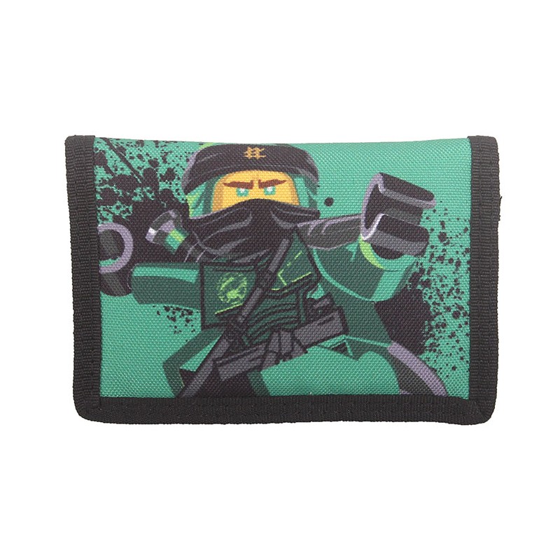 Portofel textil Lego M-Line - design verde NinjaGo Lloyd