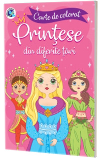 Printese din diferite tari. Carte de colorat