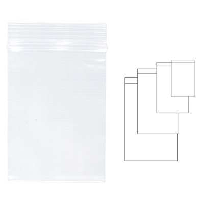 Pungi plastic cu fermoar pentru sigilare, 120 x 180 mm, 100 buc/set, Kangaro - transparente