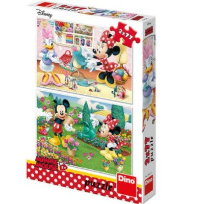 Puzzle 2 in 1 - Minnie la treaba (77 piese)