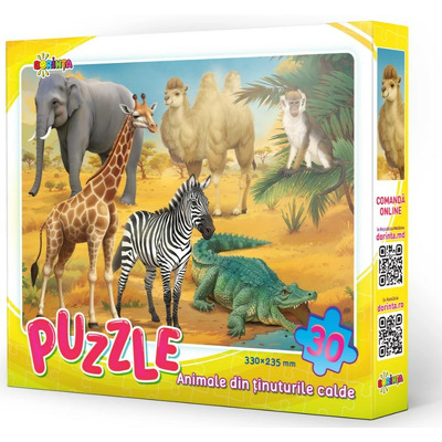 Puzzle Animale din tinuturile calde 30ps