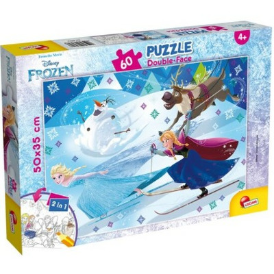 Puzzle de colorat - Frozen la schi (60 piese)