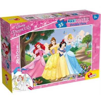 Puzzle de colorat maxi - Printese vesele (35 piese)