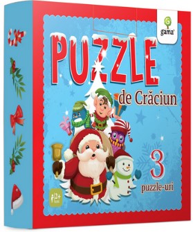 Puzzle de Craciun - Trei puzzle-uri cu piese mari