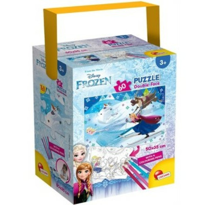 Puzzle in cutie cu 4 carioci - Frozen (60 piese)