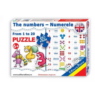 Puzzle, The numbers from 1 to 20. 60 de piese