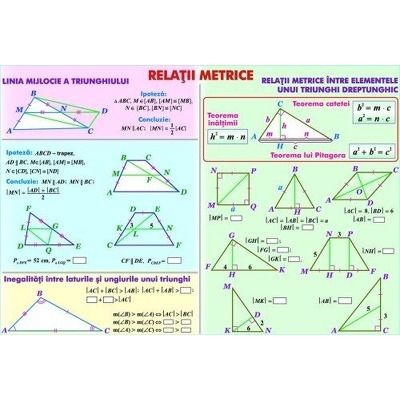 Relatii metrice. Sisteme si totalitati de ecuatii. Plansa