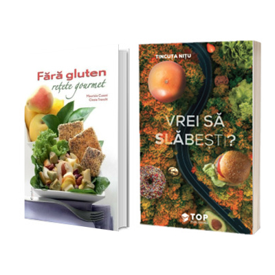 Pachet 2 carti cu retete culinare:Vrei sa slabesti? si Fara gluten. Retete gourmet