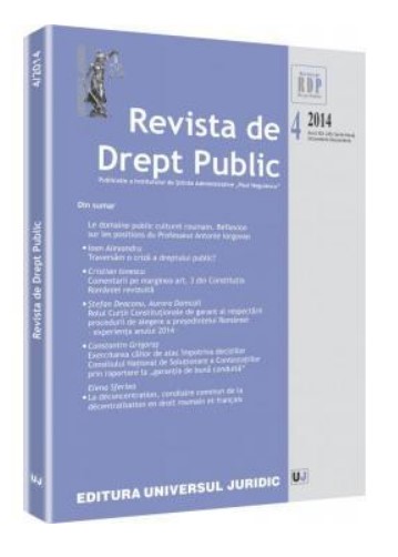 Revista de Drept Public nr. 4/2014