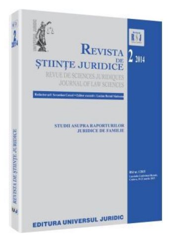 Revista de stiinte juridice nr. 2/2014