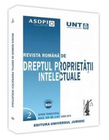 Revista romana de dreptul proprietatii intelectuale nr. 2/2016