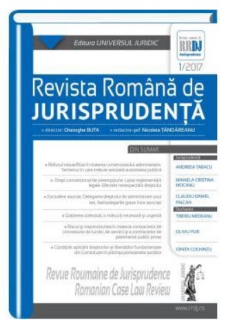 Revista romana de jurisprudenta nr. 1/2017