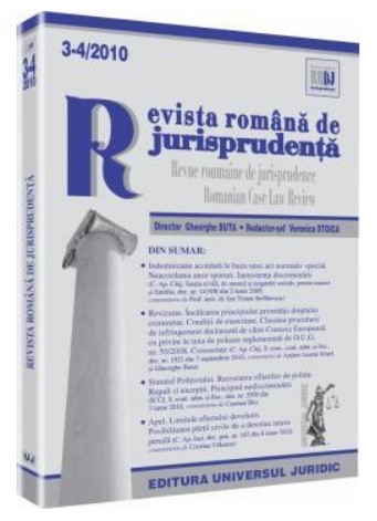 Revista romana de jurisprudenta nr. 3-4/2010