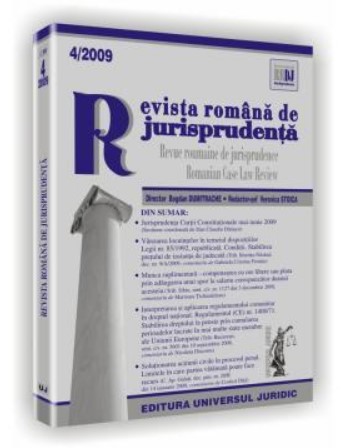 Revista romana de jurisprudenta nr. 4/2009