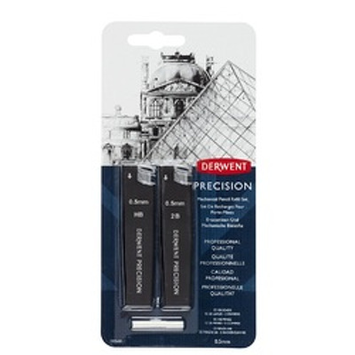 Rezerva mine si radiere  Professional, pentru creion mecanic, HB/2B 0.5 mm, 30 buc/set, negru