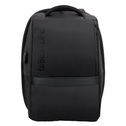 Rucsac BESTLIFE Neoton, 46x29x17cm, compartiment tableta si laptop 16 inch, negru