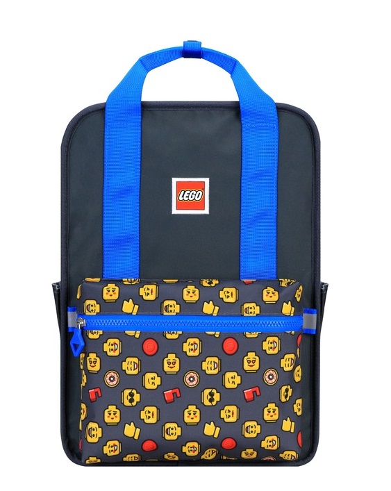 Rucsac Casual LEGO Tribini Fun Large - design Heads and Cup - albastru